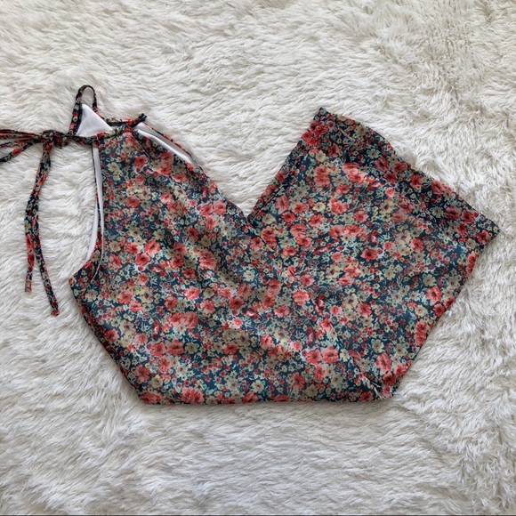 Beige by ECI Floral Sheath Dress Tie Halter Neck - Picture 10 of 13